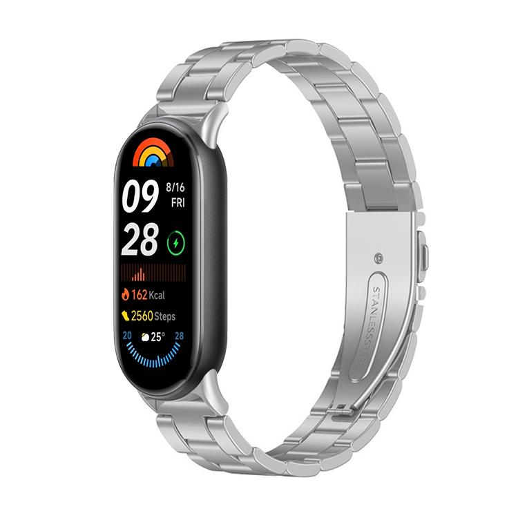 xDfind Three Beads Quick Release Metal Watch Band, For Xiaomi Smart Band 10 / 9 / 8 NFC