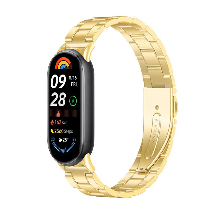 xDfind Three Beads Quick Release Metal Watch Band, For Xiaomi Smart Band 10 / 9 / 8 NFC
