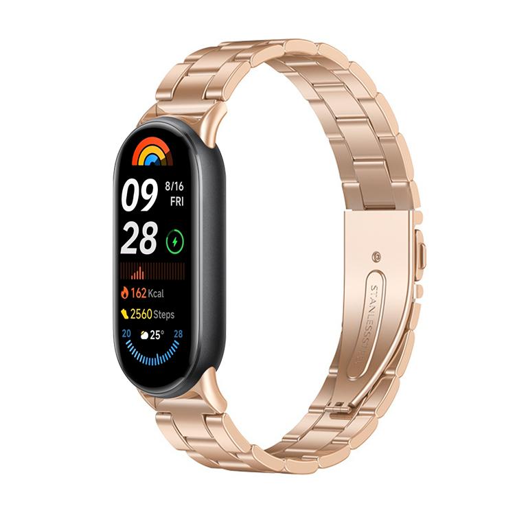 xDfind Three Beads Quick Release Metal Watch Band, For Xiaomi Smart Band 10 / 9 / 8 NFC