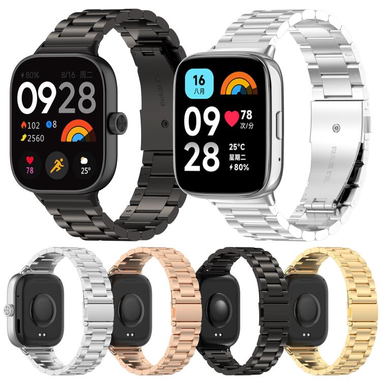 xDfind Three Beads Quick Release Metal Watch Band, For Xiaomi Smart Band 10 / 9 / 8 NFC