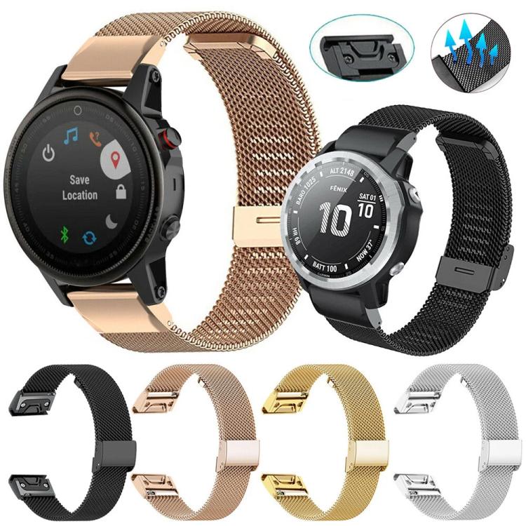 xDfind Milanese Metal Buckle Watch Band, For Garmin Forerunner 45/45S/Swim2 18mm, For Garmin Forerunner 220/735/735XT/230/235 20mm