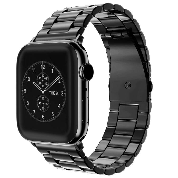 xDfind Three Beads Fold Buckle Stainless Steel Watch Band, For Apple Watch 42 / 44 / 45 / 46 / 49mm