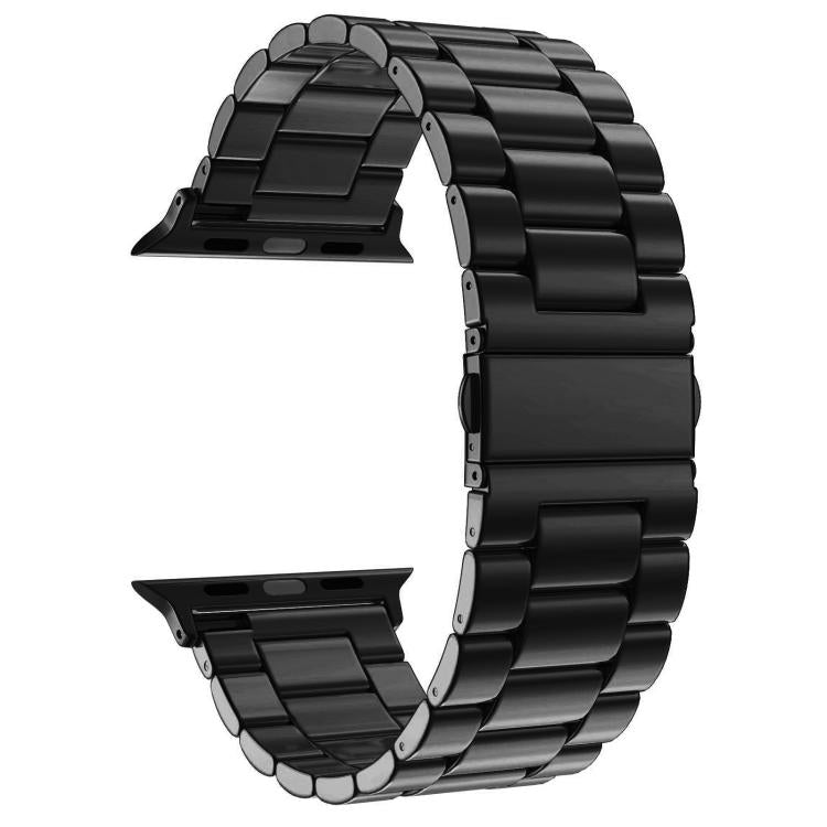 xDfind Three Beads Fold Buckle Stainless Steel Watch Band, For Apple Watch 42 / 44 / 45 / 46 / 49mm