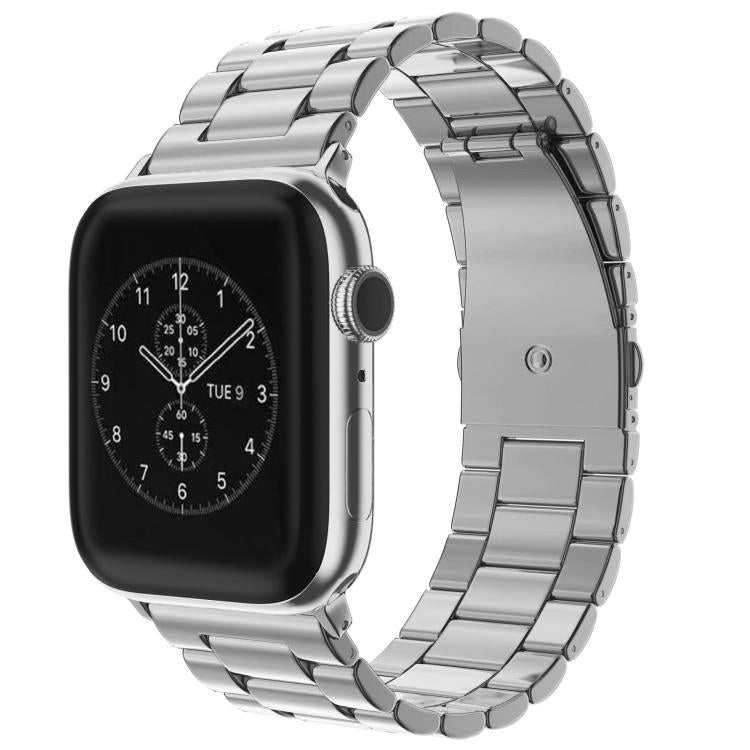 xDfind Three Beads Fold Buckle Stainless Steel Watch Band, For Apple Watch 38 / 40 / 41 / S10 42mm