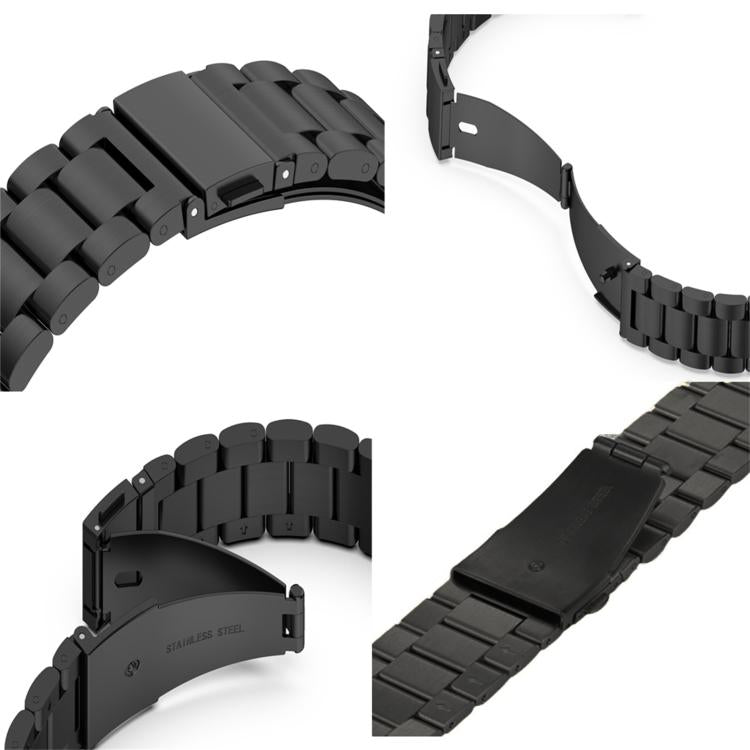 xDfind Three Beads Fold Buckle Stainless Steel Watch Band, For Apple Watch 42 / 44 / 45 / 46 / 49mm