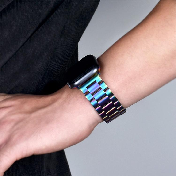 xDfind Three Beads Fold Buckle Stainless Steel Watch Band, For Apple Watch 42 / 44 / 45 / 46 / 49mm