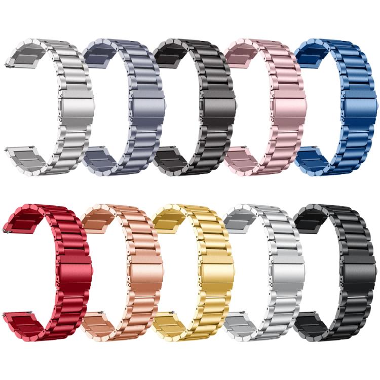 xDfind Three Beads Stainless Steel Watch Band, 14mm