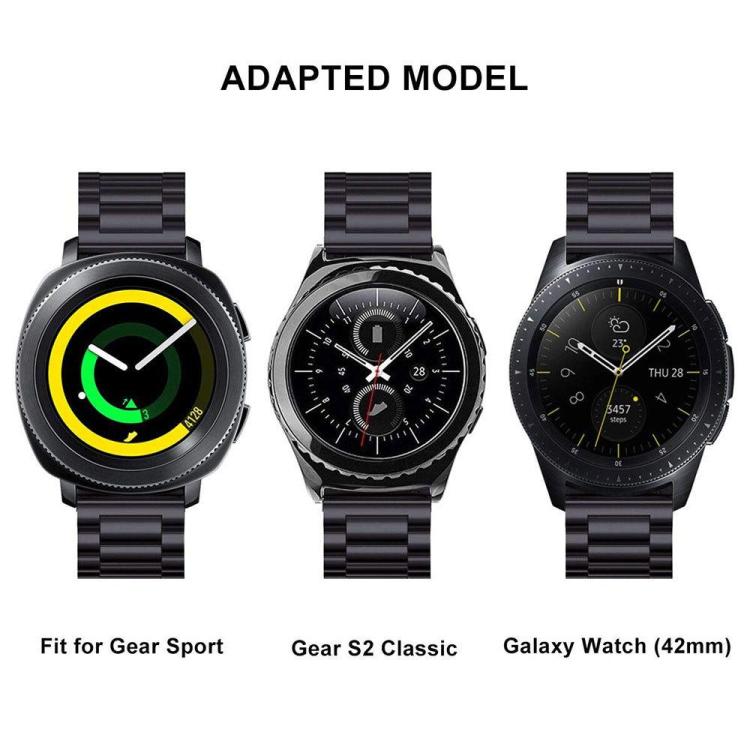 xDfind Three Beads Stainless Steel Watch Band, 14mm