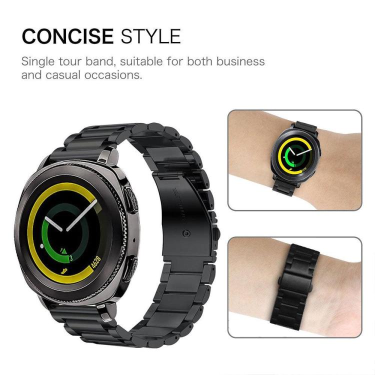 xDfind Three Beads Stainless Steel Watch Band, 20mm
