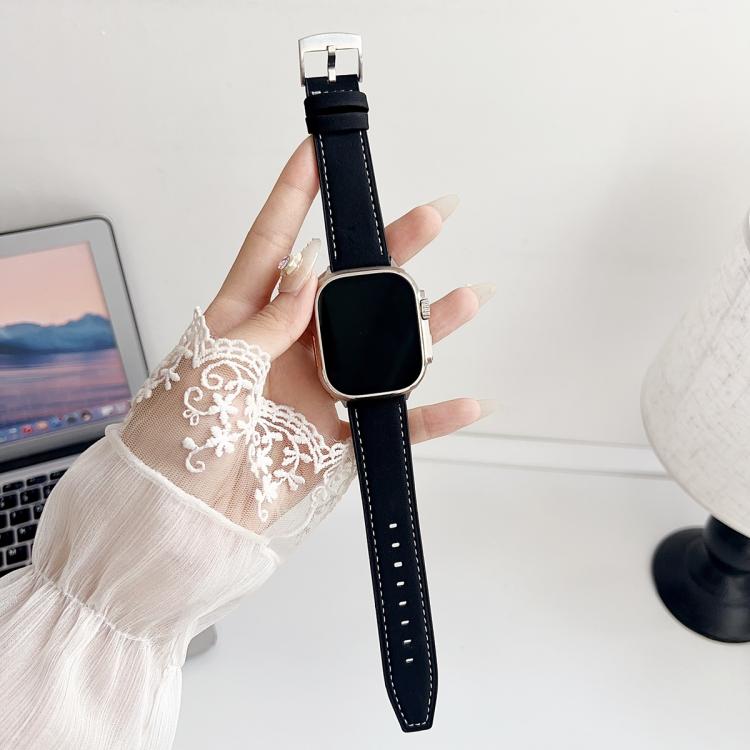 xDfind Black Shark Fine Grain Leather Watch Band