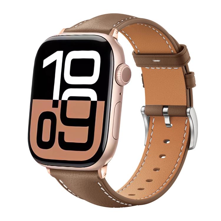 xDfind Black Shark Fine Grain Leather Watch Band, For Apple Watch 38 / 40 / 41 / S10 42mm