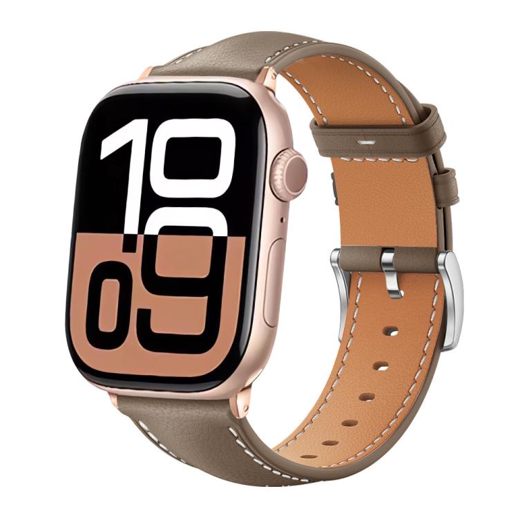 xDfind Black Shark Fine Grain Leather Watch Band, For Apple Watch 38 / 40 / 41 / S10 42mm
