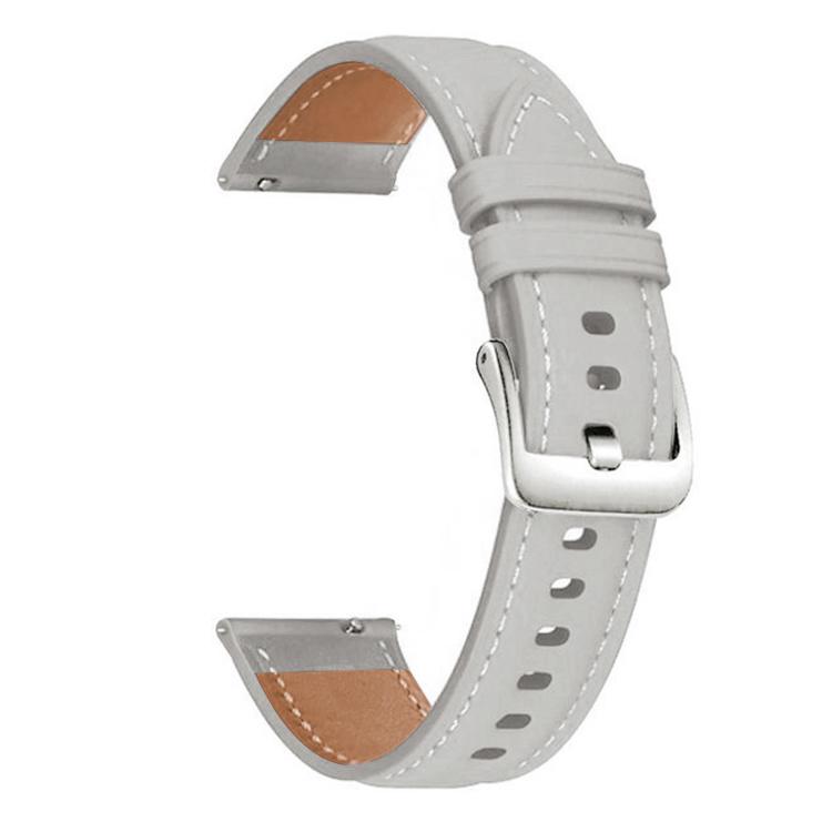 xDfind Flat Head Black Shark Fine Grain Leather Watch Band, 20mm