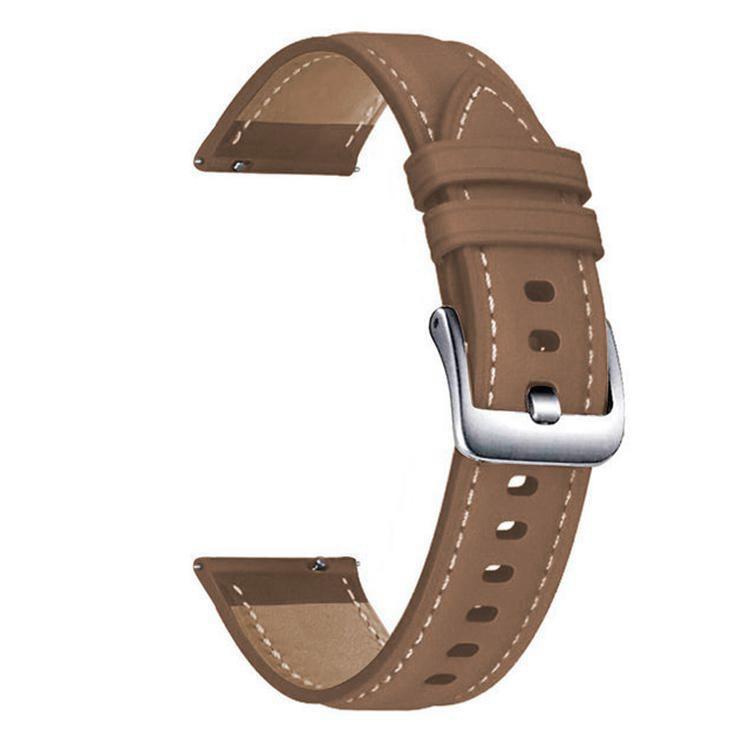 xDfind Flat Head Black Shark Fine Grain Leather Watch Band, 20mm