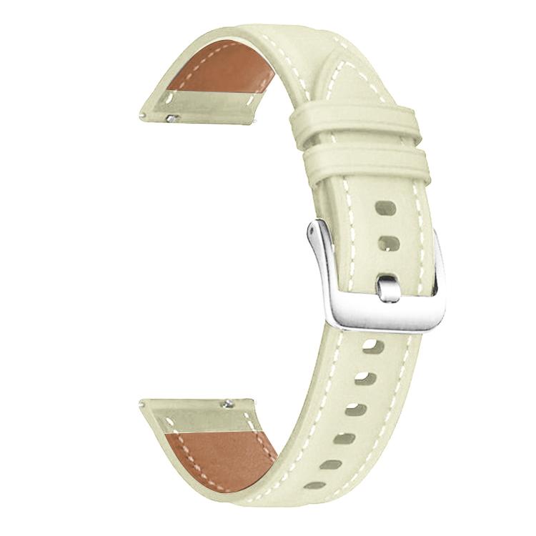 xDfind Flat Head Black Shark Fine Grain Leather Watch Band, 20mm