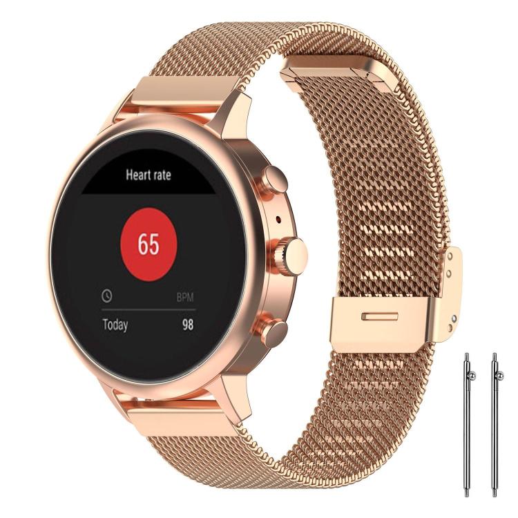 xDfind Buckle Metal Mesh Watch Band, 18mm