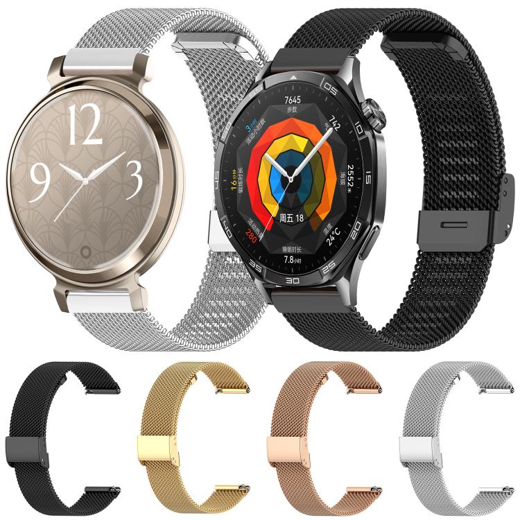 xDfind Buckle Metal Mesh Watch Band, 18mm