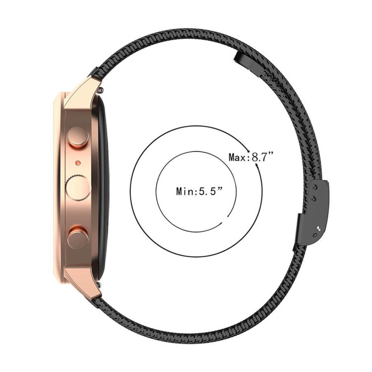 xDfind Buckle Metal Mesh Watch Band, 12mm