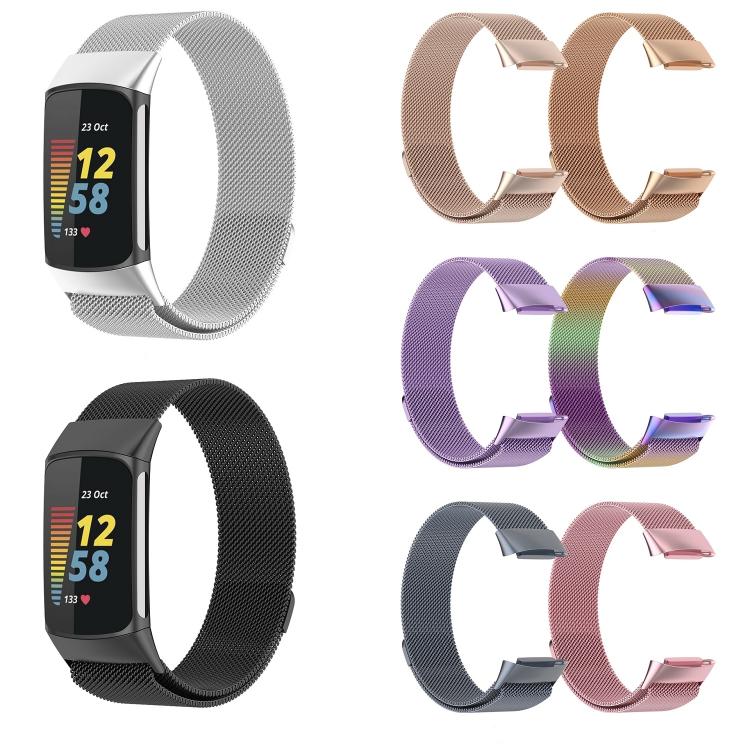 For Fitbit Charge 5 xDfind Milanese Magnetic Metal Watch Band, L