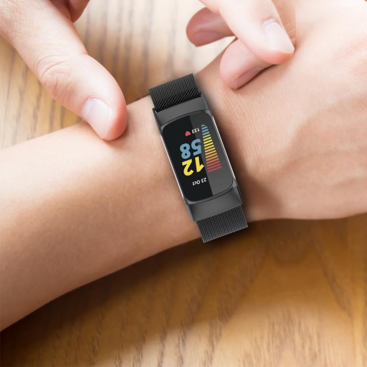 For Fitbit Charge 5 xDfind Milanese Magnetic Metal Watch Band, L