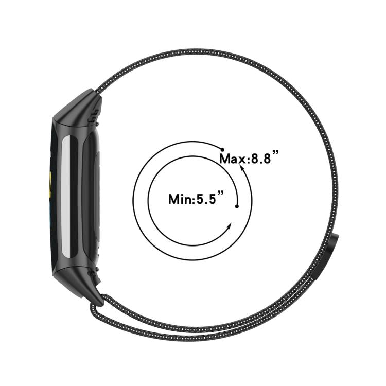 For Fitbit Charge 5 xDfind Milanese Magnetic Metal Watch Band, L