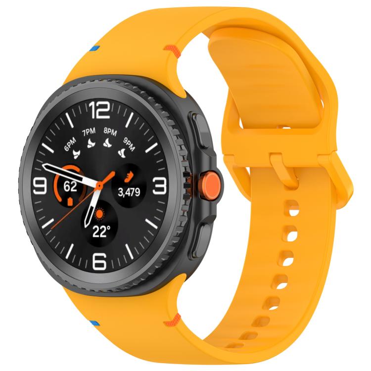 For Samsung Galaxy Watch8 Classic 46mm / Watch8 44mm / 40mm xDfind Stitched Solid Color Silicone Watch Band, 20mm