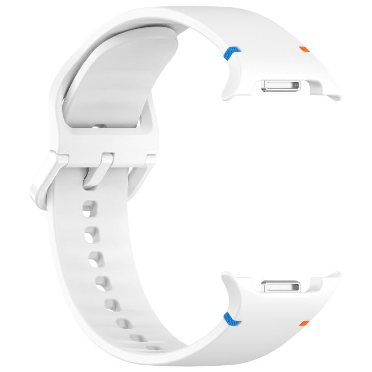 For Samsung Galaxy Watch8 Classic 46mm / Watch8 44mm / 40mm xDfind Stitched Solid Color Silicone Watch Band, 22mm