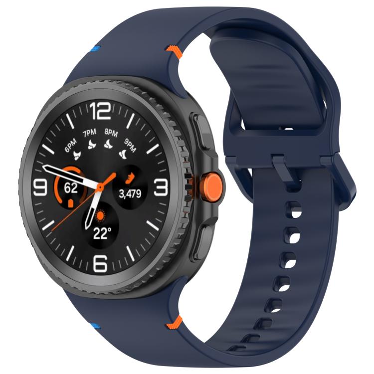 For Samsung Galaxy Watch8 Classic 46mm / Watch8 44mm / 40mm xDfind Stitched Solid Color Silicone Watch Band