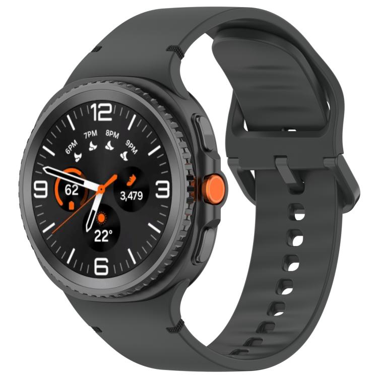 For Samsung Galaxy Watch8 Classic 46mm / Watch8 44mm / 40mm xDfind Stitched Solid Color Silicone Watch Band, 22mm