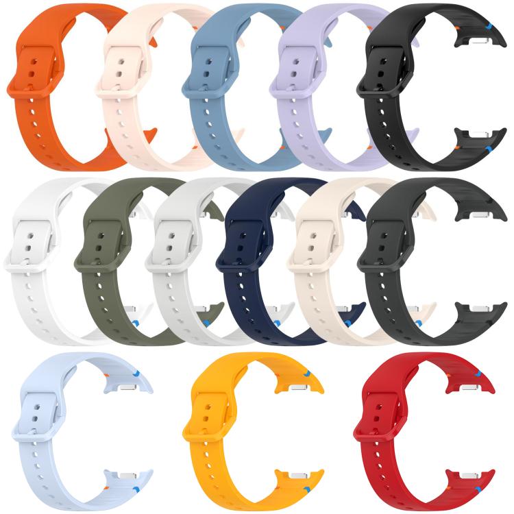 For Samsung Galaxy Watch8 Classic 46mm / Watch8 44mm / 40mm xDfind Stitched Solid Color Silicone Watch Band