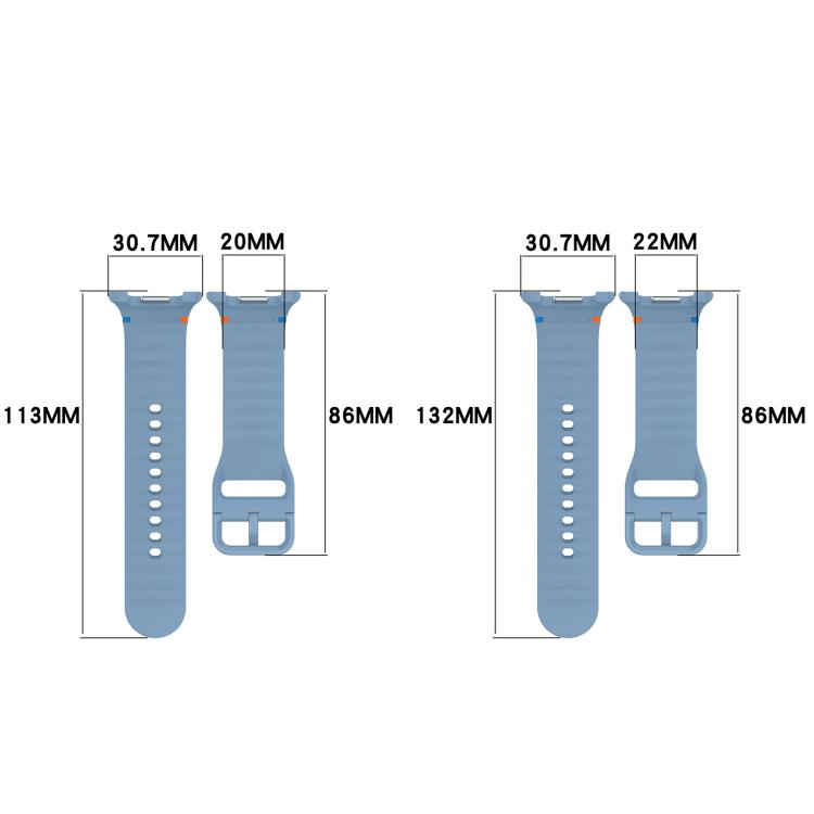 For Samsung Galaxy Watch8 Classic 46mm / Watch8 44mm / 40mm xDfind Stitched Solid Color Silicone Watch Band, 20mm