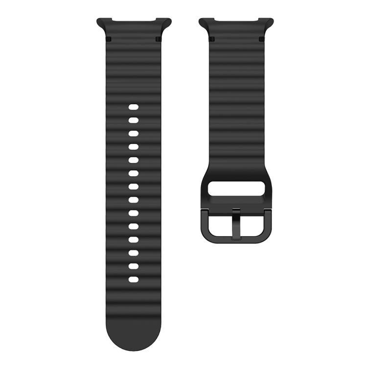 For Galaxy Watch9 / 8 / 8 Classic xDfind Wavy Grain Stitched Silicone Watch Band, L