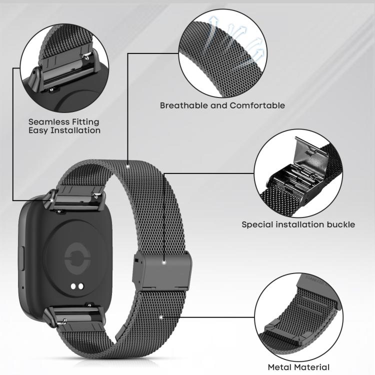 xDfind Buckle Metal Steel Mesh Watch Band