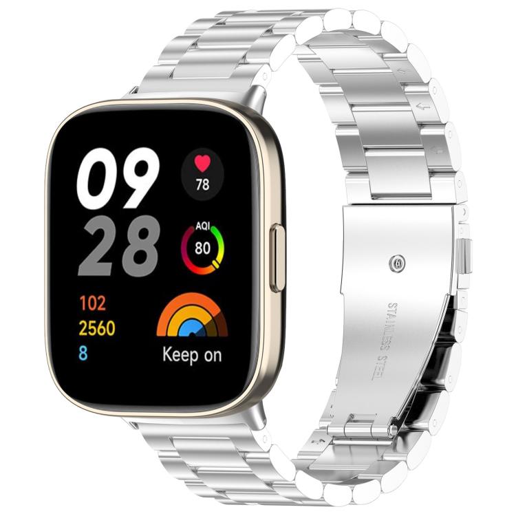 xDfind Three-Bead Stainless Steel Metal Watch Band, For Redmi Watch 3
