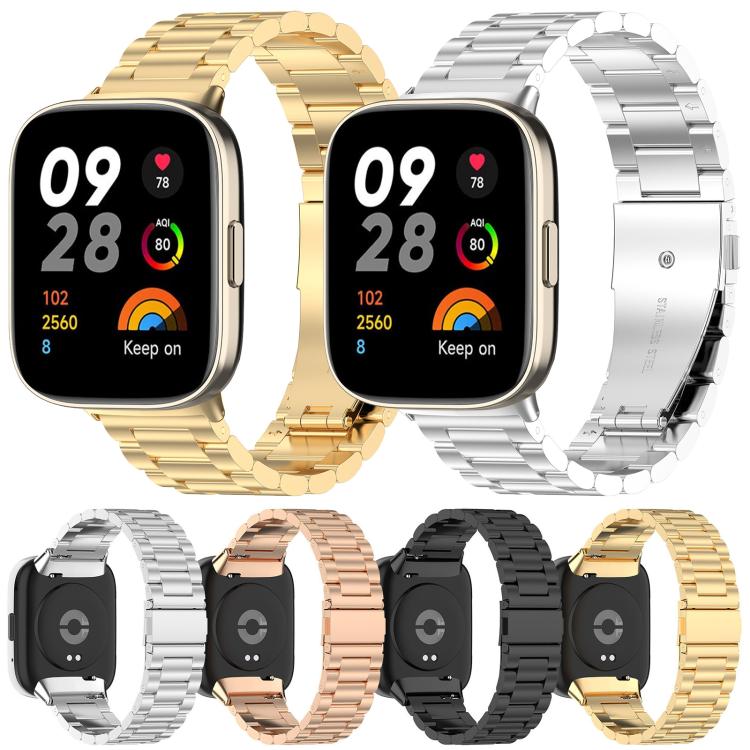 xDfind Three-Bead Stainless Steel Metal Watch Band, For Redmi Watch 3