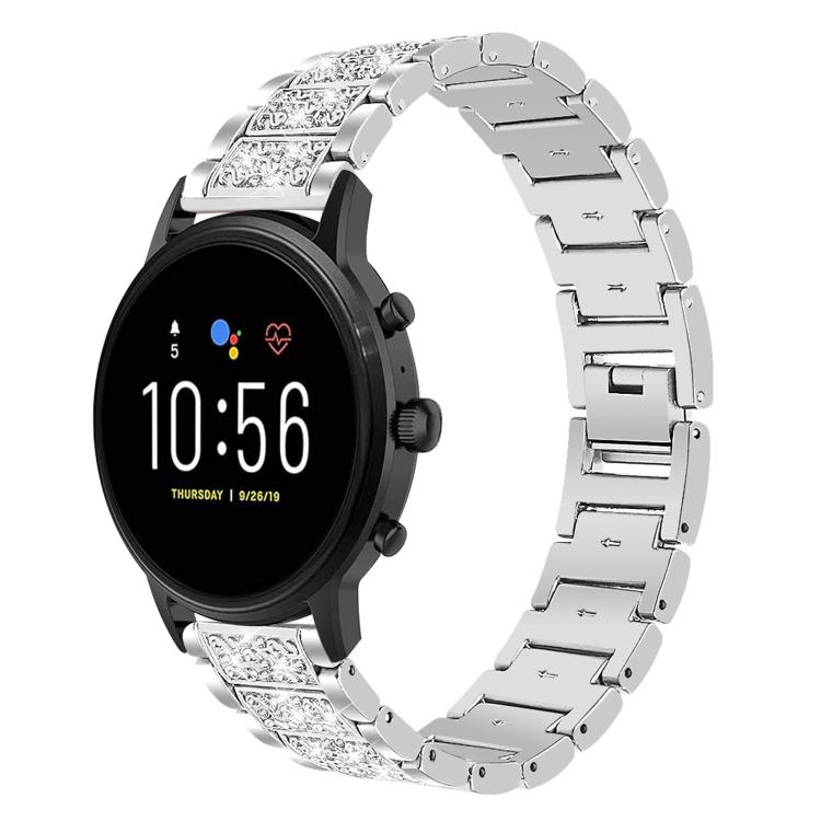 xDfind Diamond Jewelry Steel Watch Band, 22mm For Fossil Gen 5 Carlyle/Julianna/Garrett