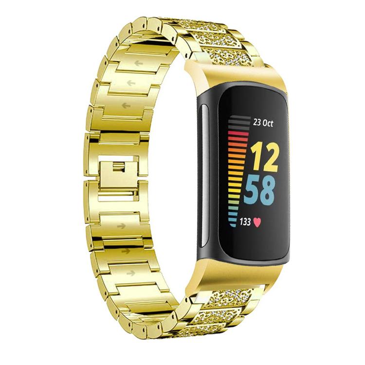 xDfind Diamond Jewelry Stainless Steel Watch Band, For Fitbit Charge 6 / 5 18mm