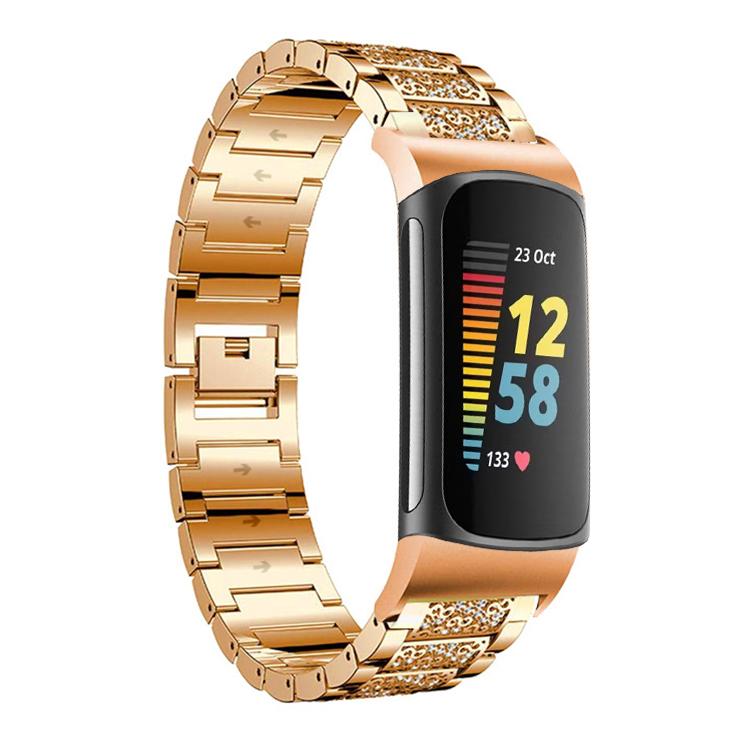 xDfind Diamond Jewelry Stainless Steel Watch Band, For Fitbit Charge 6 / 5 18mm