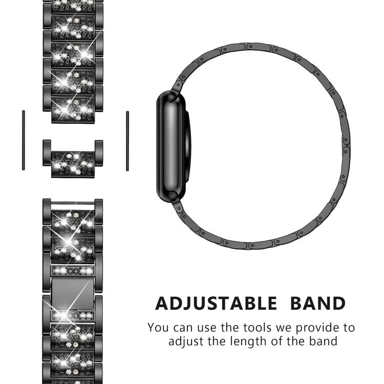 xDfind Diamond Jewelry Stainless Steel Watch Band, For Huawei Band 10 / 9 / 8 14mm