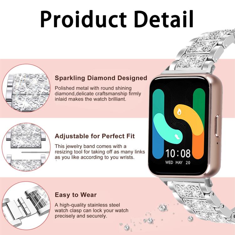 xDfind Diamond Jewelry Stainless Steel Watch Band, For Samsung Galaxy Watch8 / Watch8 Classic