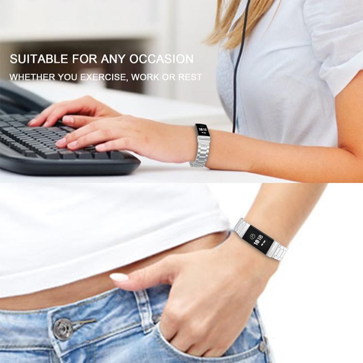 xDfind Three Beads Quick Release Metal Watch Band, 12mm