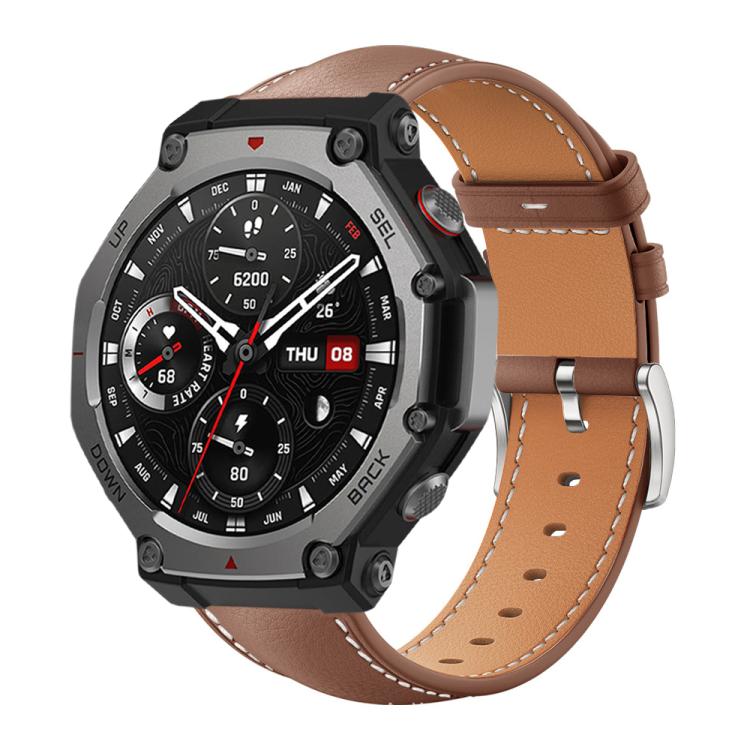 xDfind Flat Head Black Shark Fine Grain Leather Watch Band