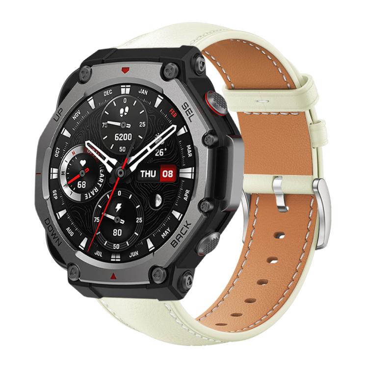 xDfind Flat Head Black Shark Fine Grain Leather Watch Band