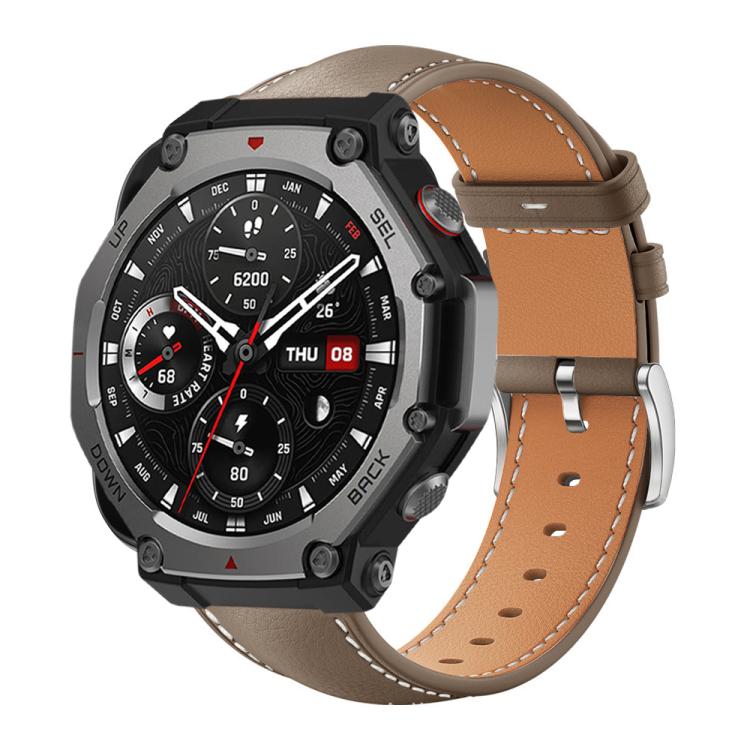 xDfind Flat Head Black Shark Fine Grain Leather Watch Band