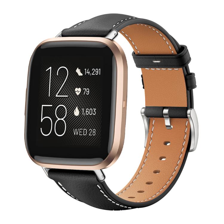 xDfind Flat Head Black Shark Fine Grain Leather Watch Band