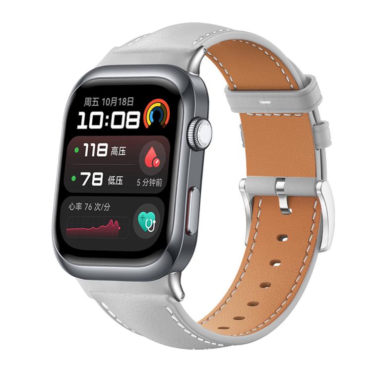 xDfind Flat Head Black Shark Fine Grain Leather Watch Band