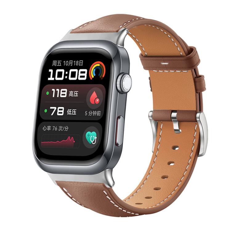 xDfind Flat Head Black Shark Fine Grain Leather Watch Band