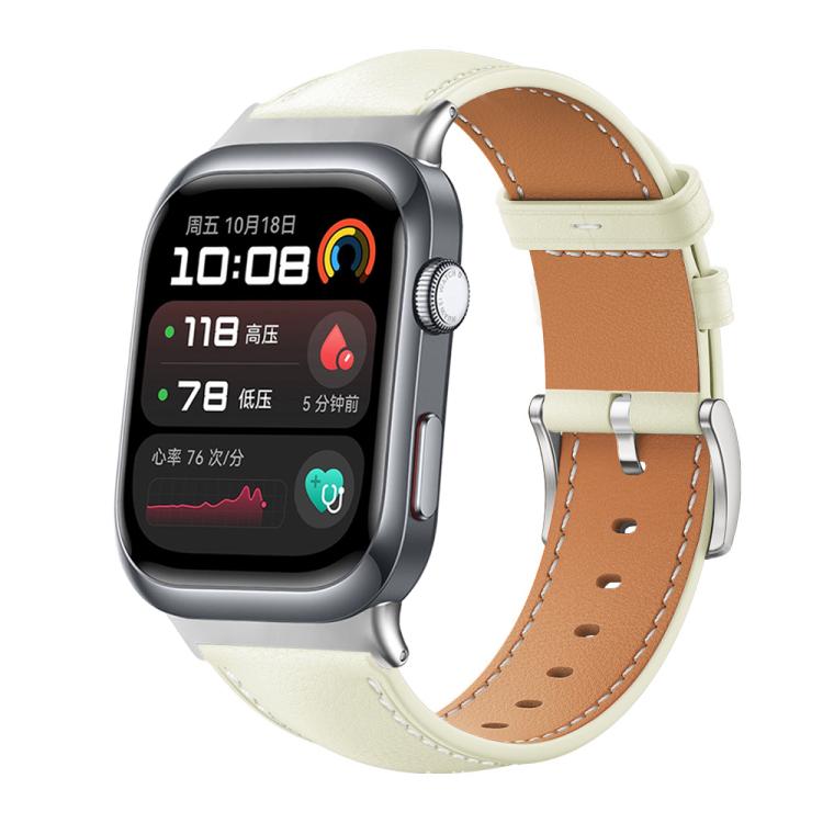 xDfind Flat Head Black Shark Fine Grain Leather Watch Band