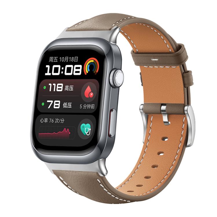 xDfind Flat Head Black Shark Fine Grain Leather Watch Band