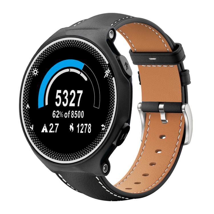xDfind Flat Head Black Shark Fine Grain Leather Watch Band